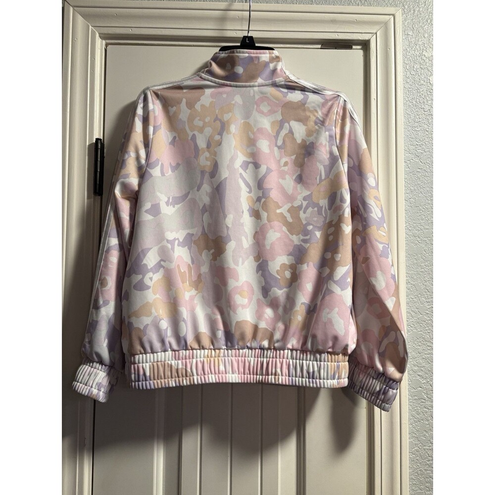 Adidas Girls Pink Camo Zip Up Jacket Size 10/12 - Picture 6 of 6